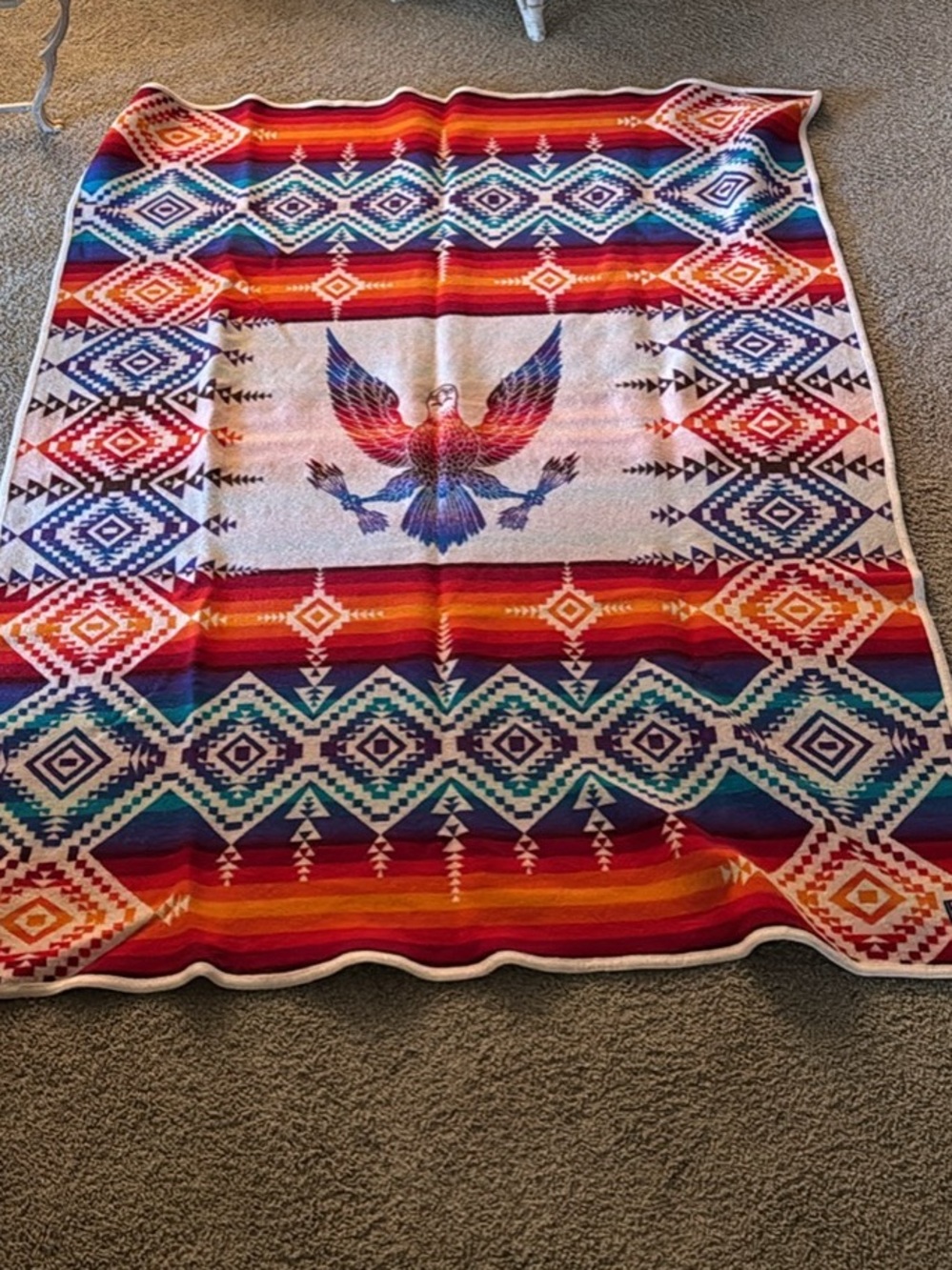 Vintage Beaver State Pendleton Wool Blanket